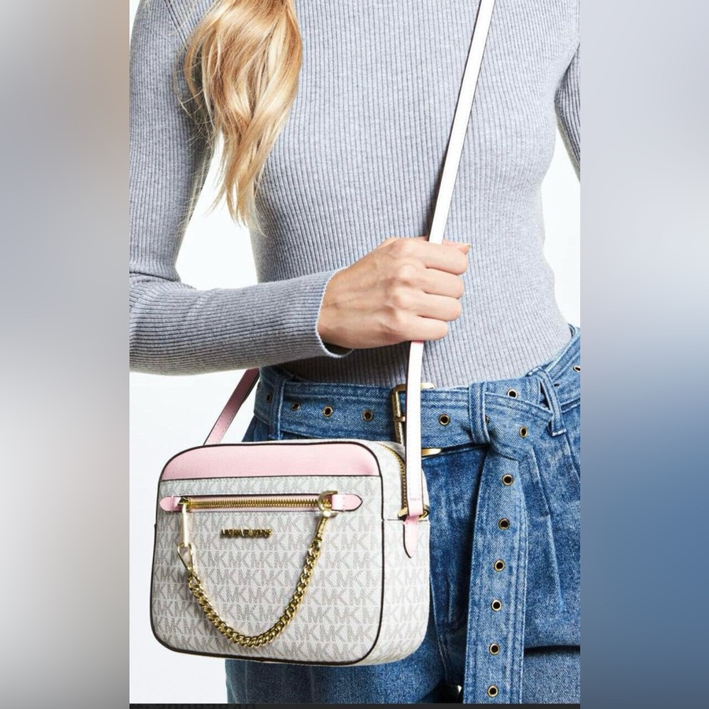 NWT Michael Kors Jet set travel large logo crossbody - Picture 2 of 12